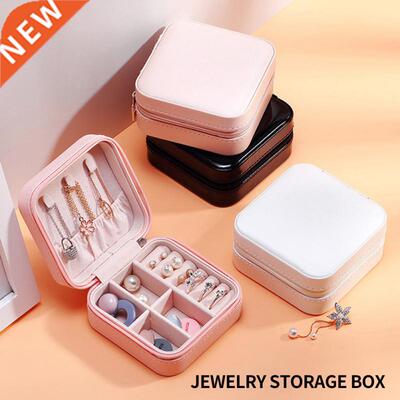 Jewelry Boxes Portable PU Leather Candy Color Organizer Disp