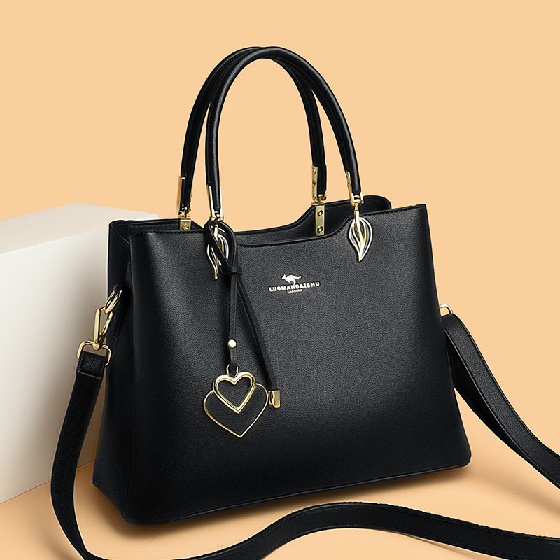 红色手提包女2025新款大容量中年妈妈包百搭斜挎包托特包