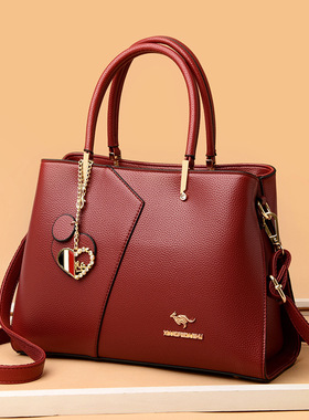 2025新款真皮女包英伦风手提包大容量通勤女包中年妈妈礼物