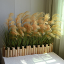 不掉毛芦苇草仿真花排造景室内装 店橱窗楼梯间景观 饰场景布置服装