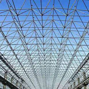 球形钢结构螺栓球网架加油站罩棚风雨操场煤棚中空采光体育馆工程