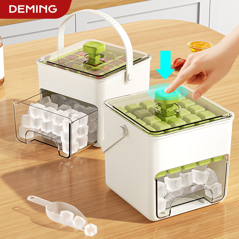 冻冰块模具制冰盒按压冰格家用食品级冰箱储存盒自制制冰神器磨具