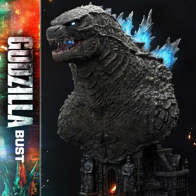 雕像  Prime 1 Studio P1S 哥斯拉大战金刚 哥斯拉 胸像 现货