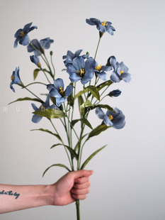 仿真花高档新款 饰摆件 客厅油桐花束绢花假花高枝插花摆设电视柜装