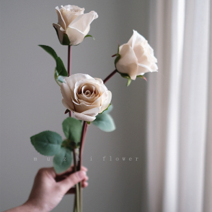 高级感玫瑰仿真花花束轻奢高端绢花插花假花客厅摆设花艺婚礼布置