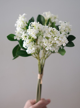 仿真花 丁香花ins风高档插花摆件客厅摆设绢花艺家居装饰婚礼布置