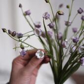 莫奈紫铃兰花仿真花高级感逼真假花永生花轻奢高端客厅插花摆设