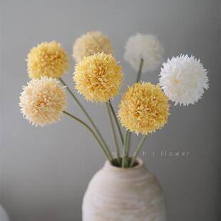 饰婚礼布置 乒乓菊仿真花轻奢高端绢花高级感客厅摆设插花假花装