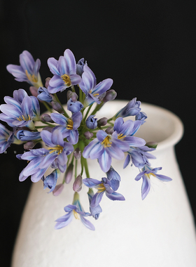 轻奢高端紫色百子莲仿真花束客厅插花逼真桌面家居装饰花艺摆件