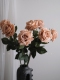 超大仿真花保湿 玫瑰花束高假花绢花客厅落地家居装 饰室内花艺摆件