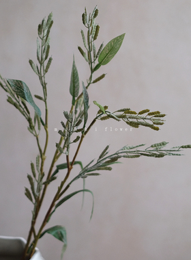 北欧风仿真野豌豆荚枝条客厅插花