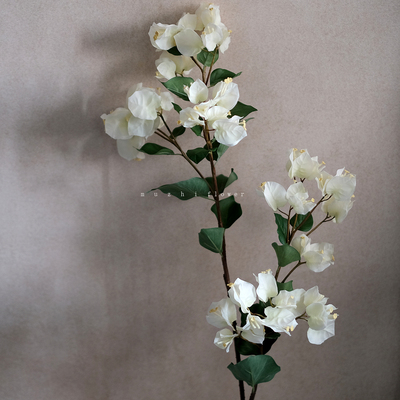 白色三角梅仿真花枝轻奢客厅摆件