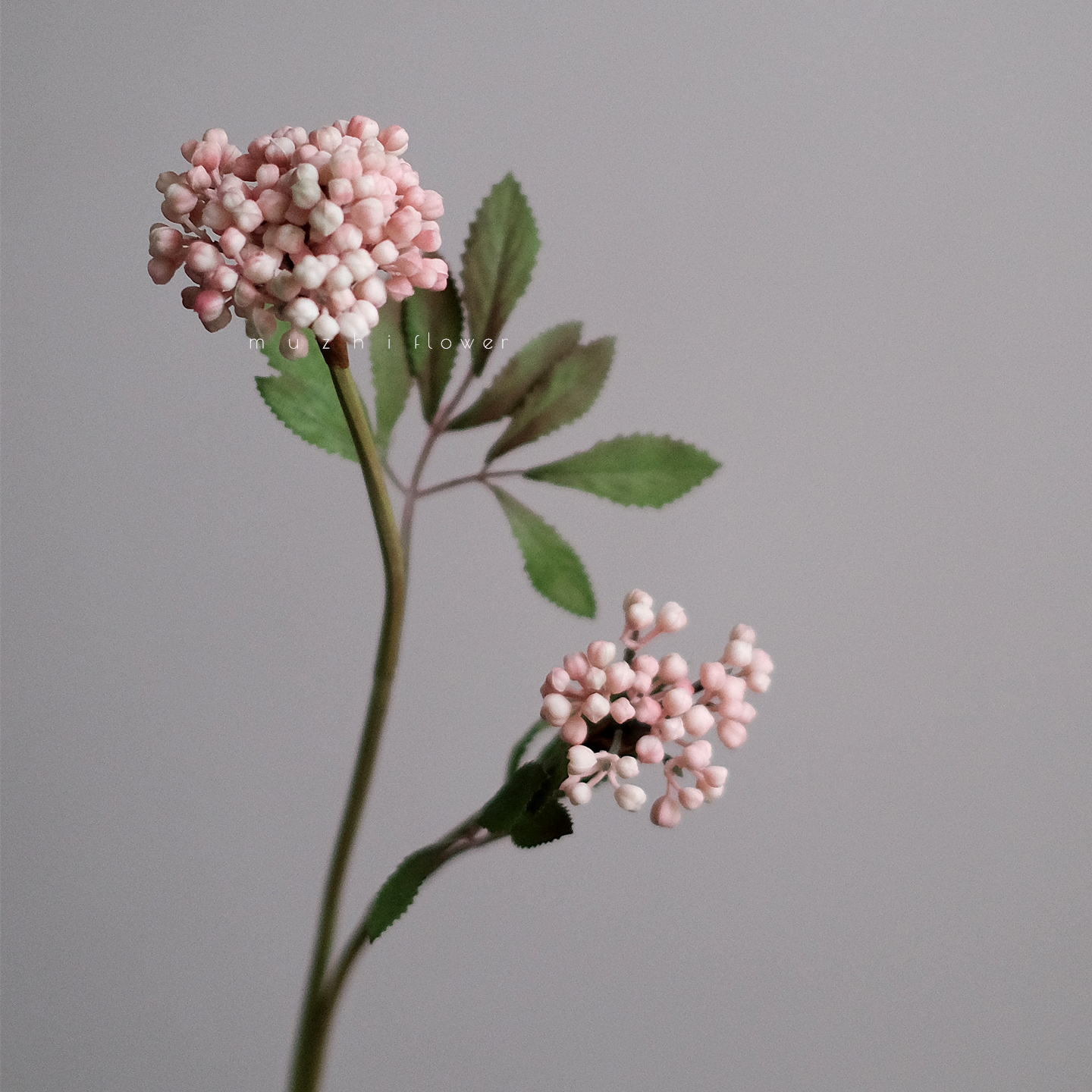 白色浆果米花小花束仿真花
