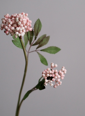 白色浆果米花小花束仿真花家居装饰摆件轻奢客厅卧室桌面花艺假花