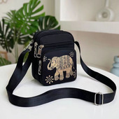 尼龙小包女2024新款 防水牛津布单肩斜挎包韩版 百搭多层手机零钱包