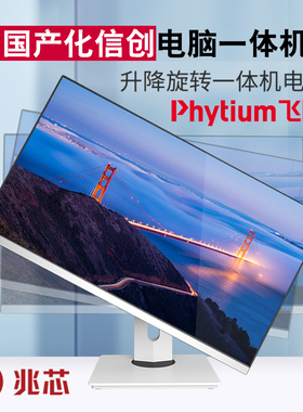 国产兆芯八核KX-U6780A-8G-256G信创21.5寸电脑一体机行政办公