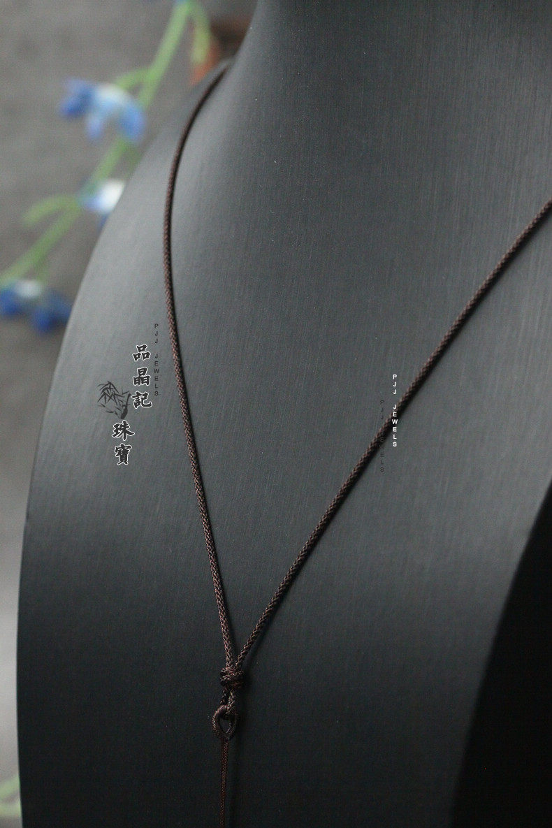 MENS AND WOMENS VERSATILE HAND-WOVEN PENDANT ROPE PENDANT ROPE PENDANT ROPE NECKLACE ROPE NATURAL JADE BEESWAX SIMPLE CLAVICLE CHAIN