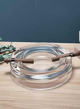 Nude努德进口时尚大号水晶玻璃酒店办公室雪茄烟灰缸创意礼品欧式