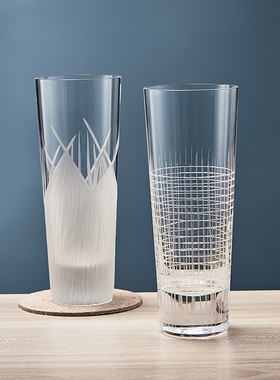 NUDE努德 土耳其进口水晶玻璃手工刻花果汁杯饮料杯水杯啤酒杯