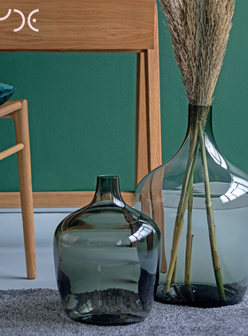 Nude努德土耳其进口北欧花瓶大号客厅落地 现代简约透明插花花器