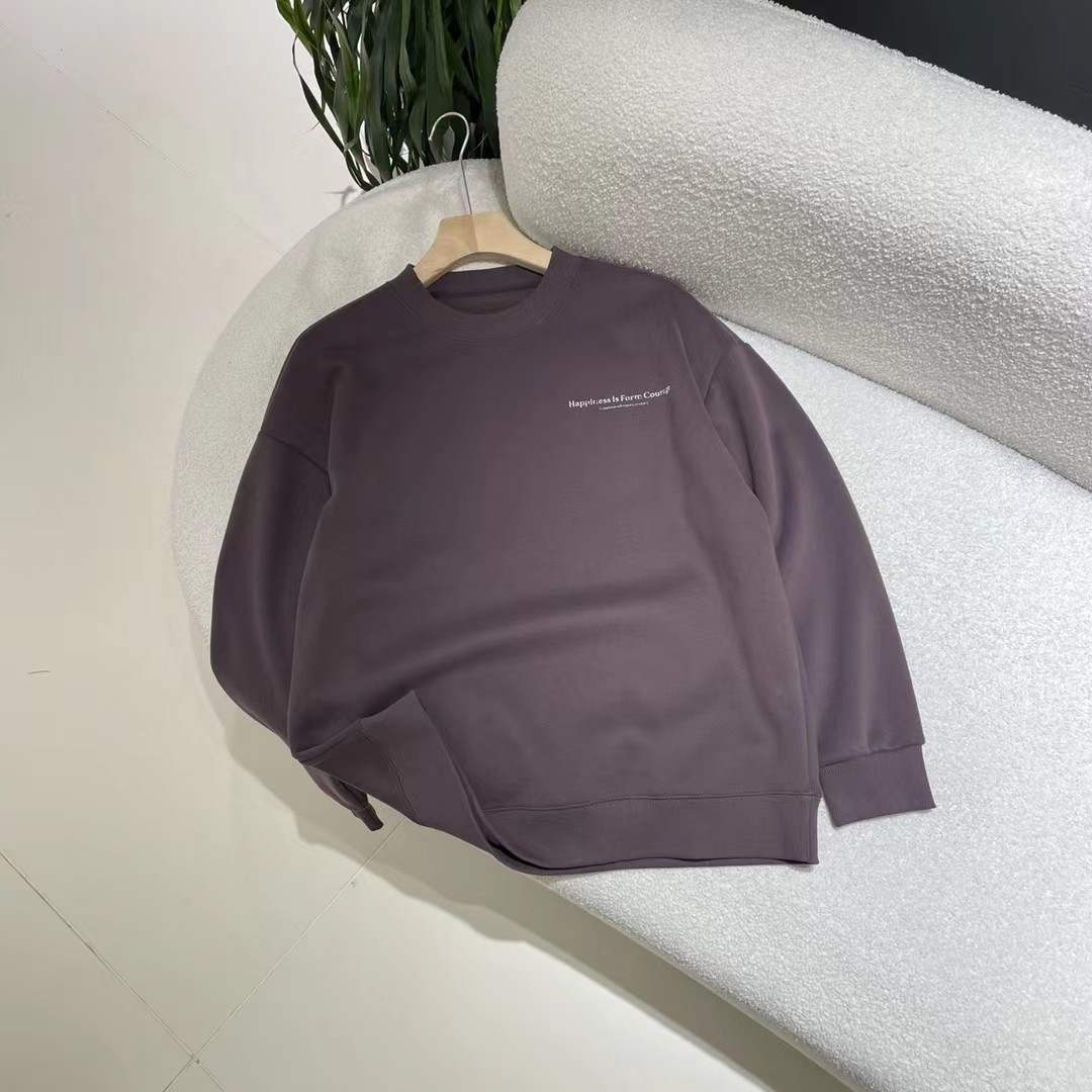 Moge8001新款男士圆领长袖卫衣加绒加厚时尚百搭休闲上衣男装