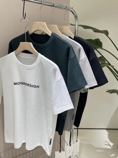 短袖 引线1702夏季 新款 男士 上衣打底学生青少年 T恤棉休闲圆领半袖