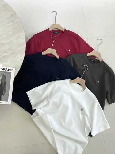 Moge1862夏季新款男士短袖T恤棉料时尚休闲圆领半袖上衣打底衫