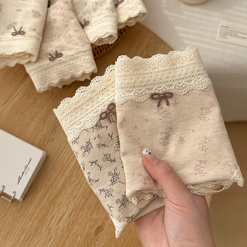 莫奈花园房小碎花A类纯棉女内裤