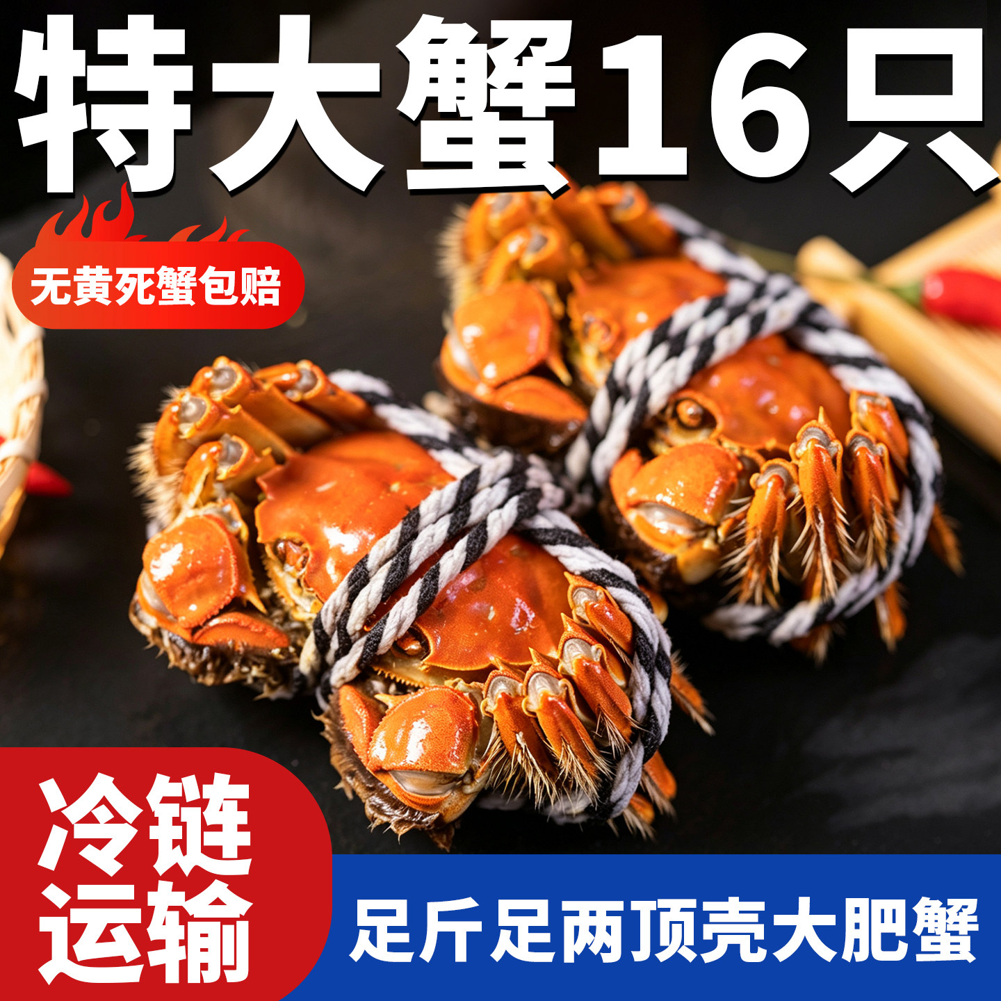 【活蟹】大闸蟹鲜活螃蟹全母蟹现货湖蟹清水活螃蟹河蟹水产礼盒装