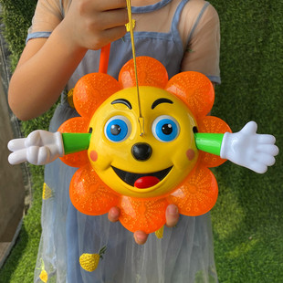 儿童元宵节电动旋转音乐万向行驶会转眼睛的向日葵发光手提灯笼