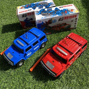 男孩元宵节手提充电悍马汽车灯笼儿童变形机器人旋转音乐投影彩灯