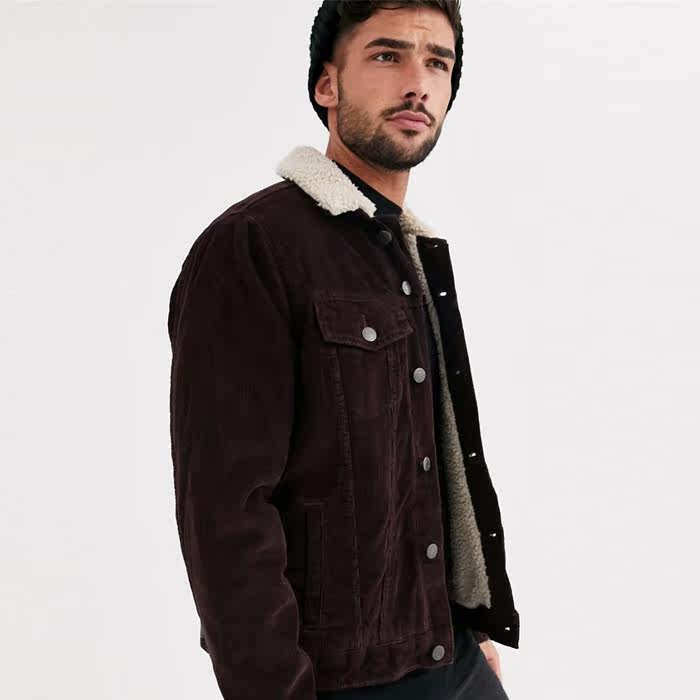 Britain quality goods Agency purchase 2019 new pattern corduroy Feather collar Jacket truck Driver coat Self cultivation Versatilein the Men's clothing, Jacket  category - from Buy2taobao.com to provide professional Taobao agent buy service