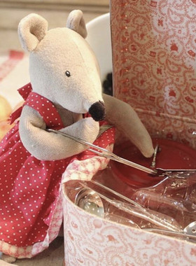 法国产 moulin roty 儿童宝宝毛绒玩具安抚玩偶礼物个月 妮妮鼠