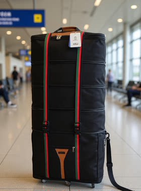 2026特大号折叠50寸旅行包航空帆布托运包6轮158行李包万向轮