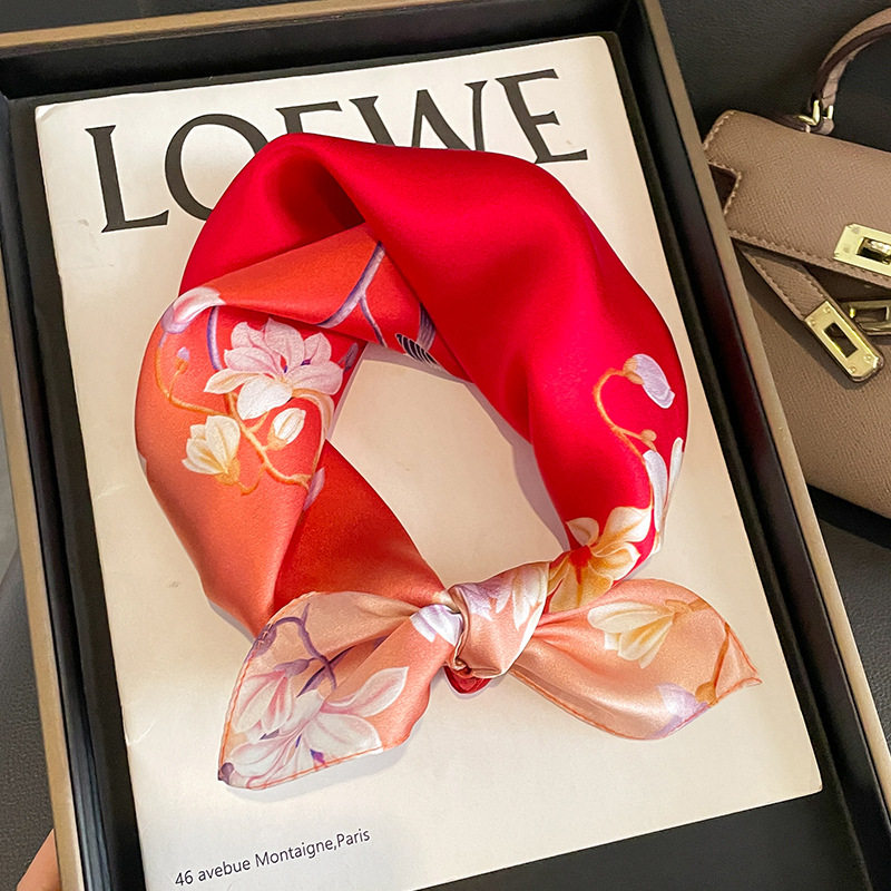 中国风红色真丝丝巾春秋薄款时尚杭州丝绸桑蚕丝围巾女小方巾百搭,服饰配件/皮带/帽子/围巾,围巾/丝巾/披肩,淘宝优惠券,粉丝福利购,淘宝优惠卷