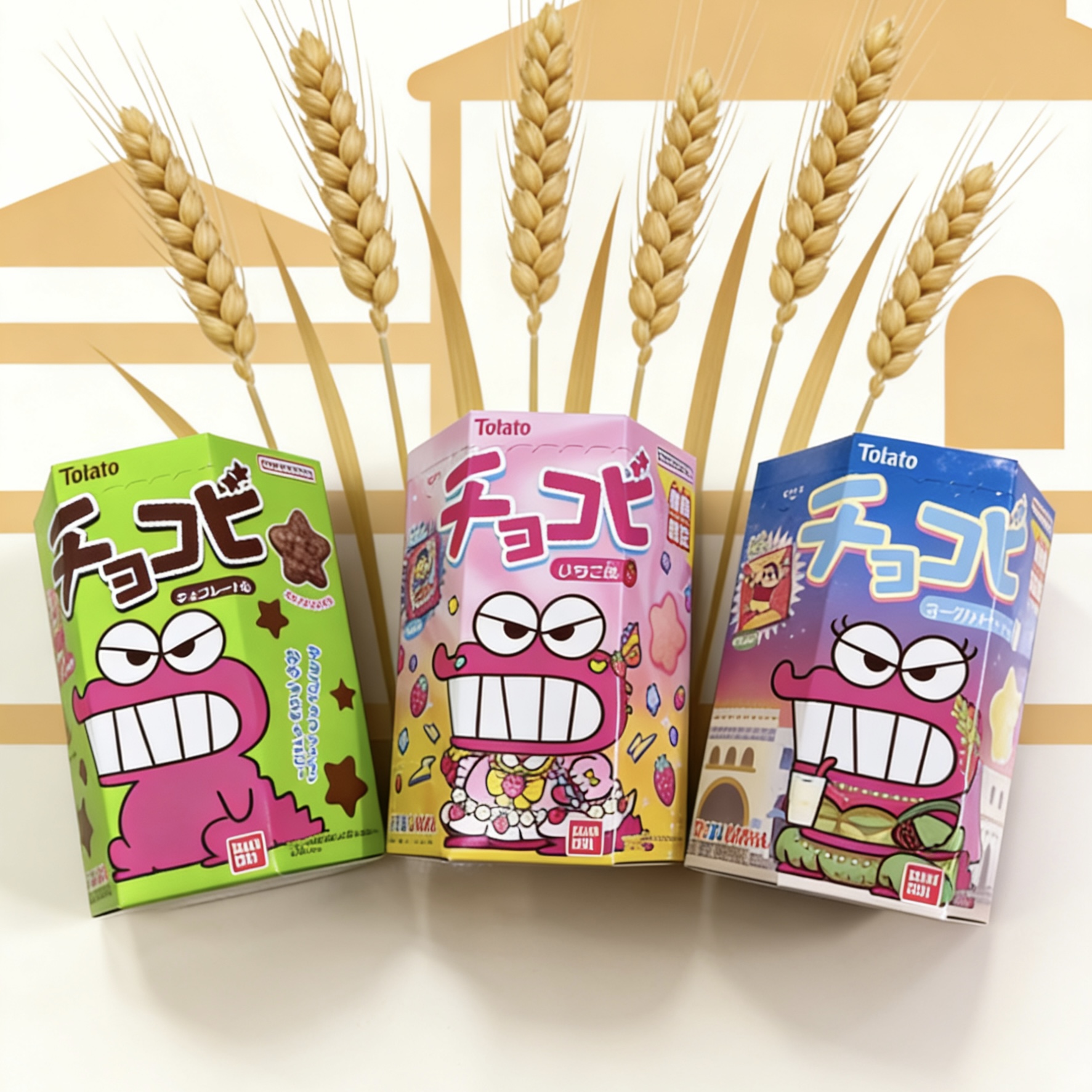 桃哈多粟米星日本蜡笔小新同款