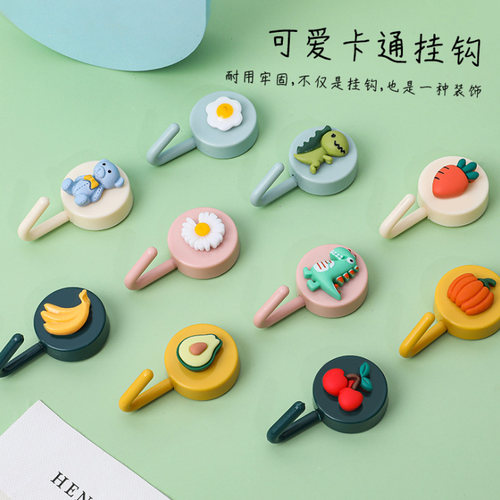 卡通卫生间浴室门后小粘钩免钉