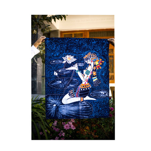 手绘国风装饰画民族蜡染匠心独韵