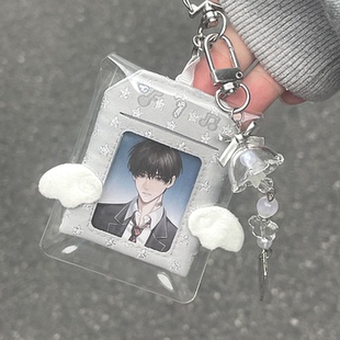 原创 御守1寸2寸照证件照小卡套手机链挂件迷你展示kpop追星ins风