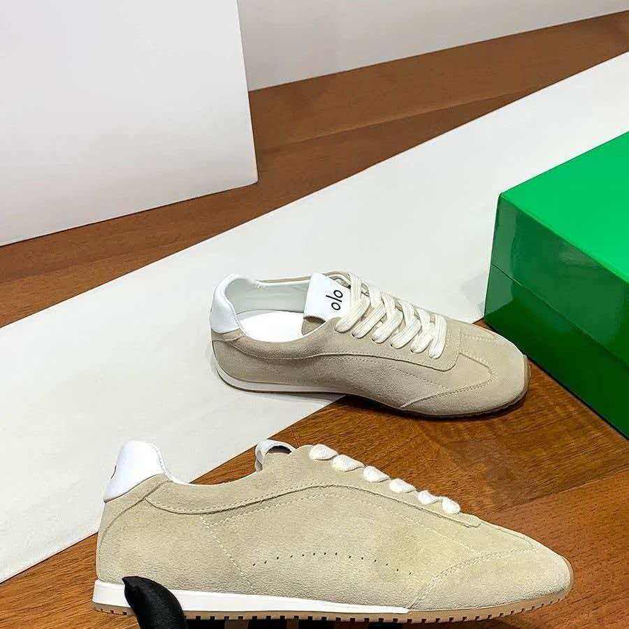 金智秀新款德训女软底阿甘鞋平底百搭透气轻便运动鞋真皮内增高