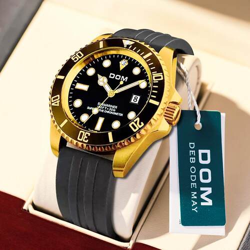 夜光日历潜水机械手表时尚男士