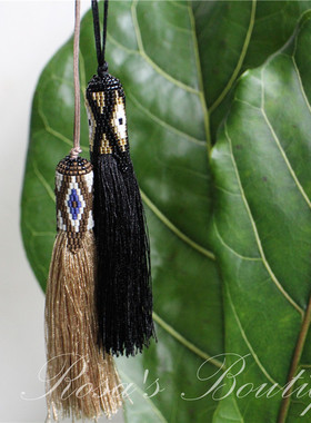 handmade beading 手工编织流苏ins风北欧民族风度假项链毛衣链