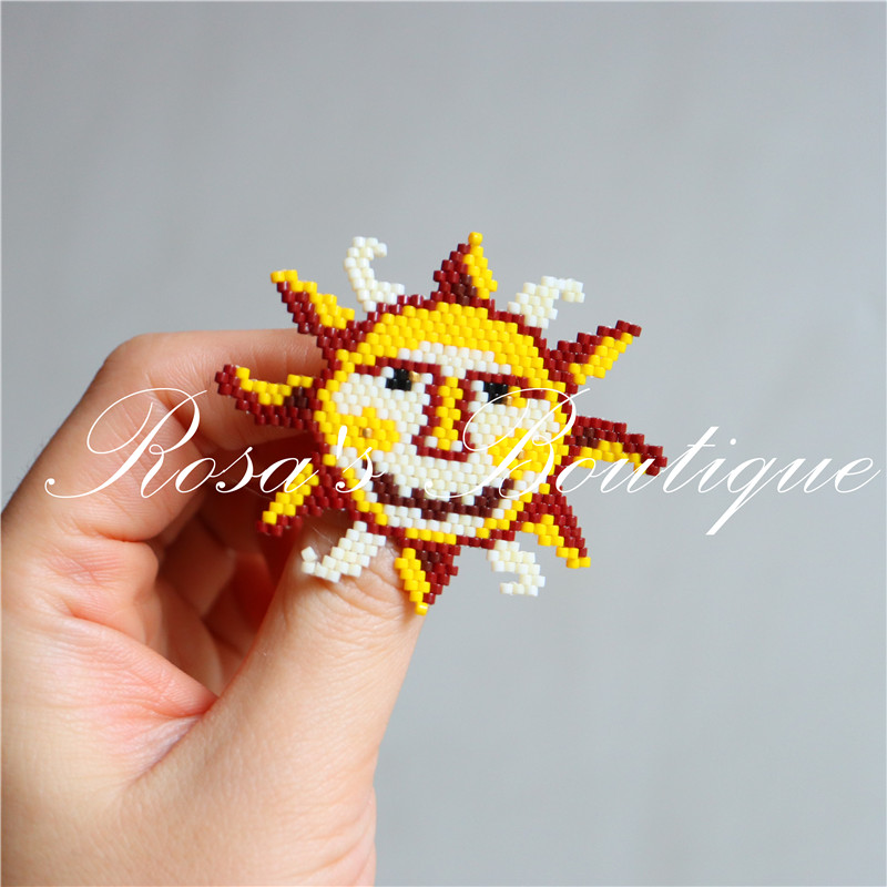 太阳神beading胸针吊坠