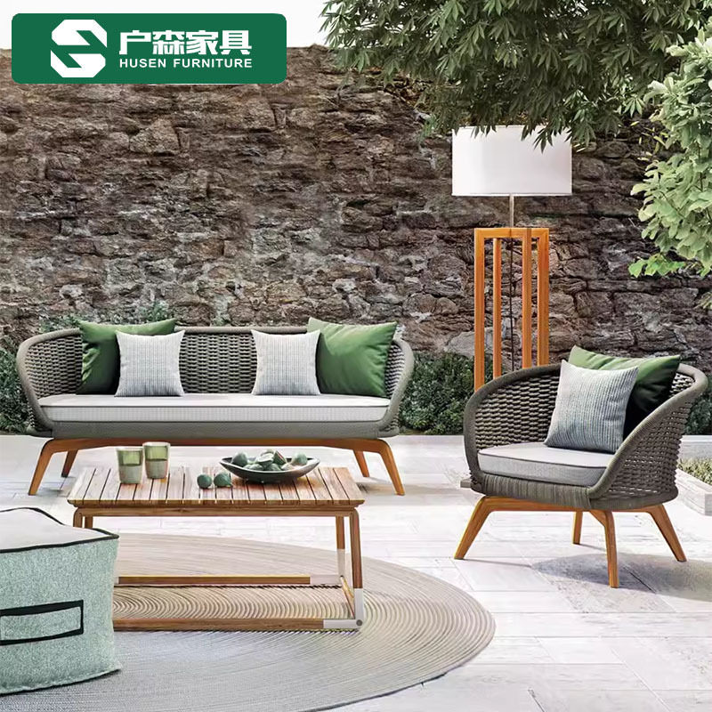 户外沙发组合庭院阳台别墅休闲桌椅柚木露台阳光房藤编室外家具,住宅家具,户外沙发,淘宝优惠券,粉丝福利购,淘宝优惠卷
