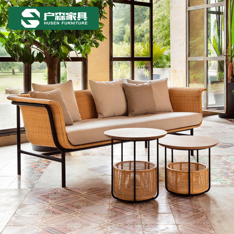 北欧简约藤编藤椅沙发日式户外阳光房真藤椅子花园庭院沙发组合,住宅家具,户外沙发,淘宝优惠券,粉丝福利购,淘宝优惠卷