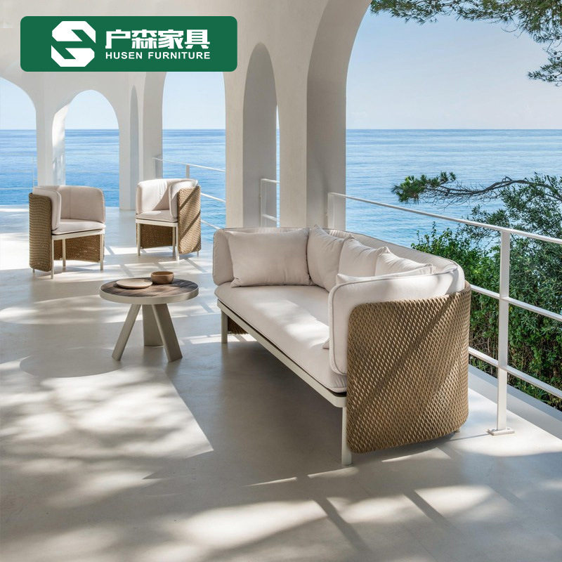 户外沙发藤编椅子阳台客厅庭院别墅三件套休闲茶几室内外风格组合,住宅家具,户外沙发,淘宝优惠券,粉丝福利购,淘宝优惠卷