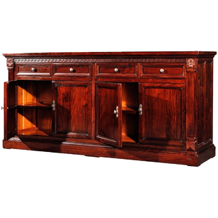 允典红木家具花梨木大果紫檀01型欧式冷餐柜现代简约储物柜全实木