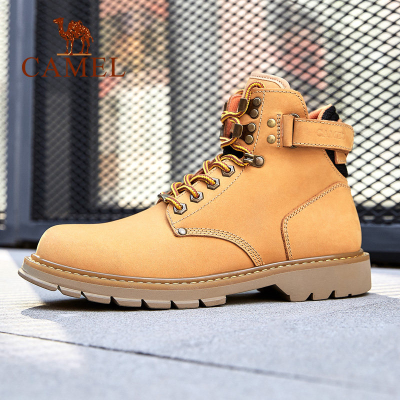 駱駝工裝靴潮男鞋子春秋百搭短筒加絨馬丁靴新款休閑大黃靴在類目 流行男鞋, 靴子中 - 來自Buy2taobao.com提供專業的淘寶代購服務