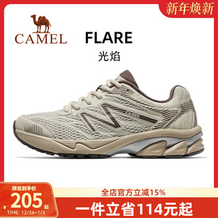 子跑步鞋 鞋 透气减震男女情侣款 慢跑鞋 骆驼光焰男鞋 运动鞋 2025新款