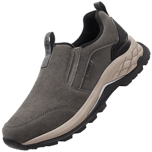 骆驼户外鞋男2025冬季新款防滑加绒保暖休闲鞋子男登山徒步鞋男款